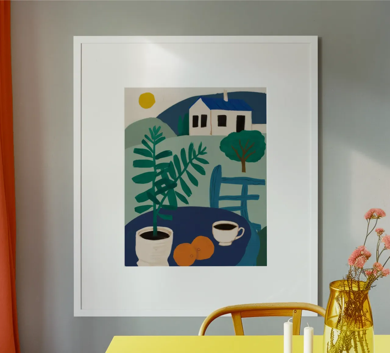 Hillside Koffie Rust poster van Moonlite Desire