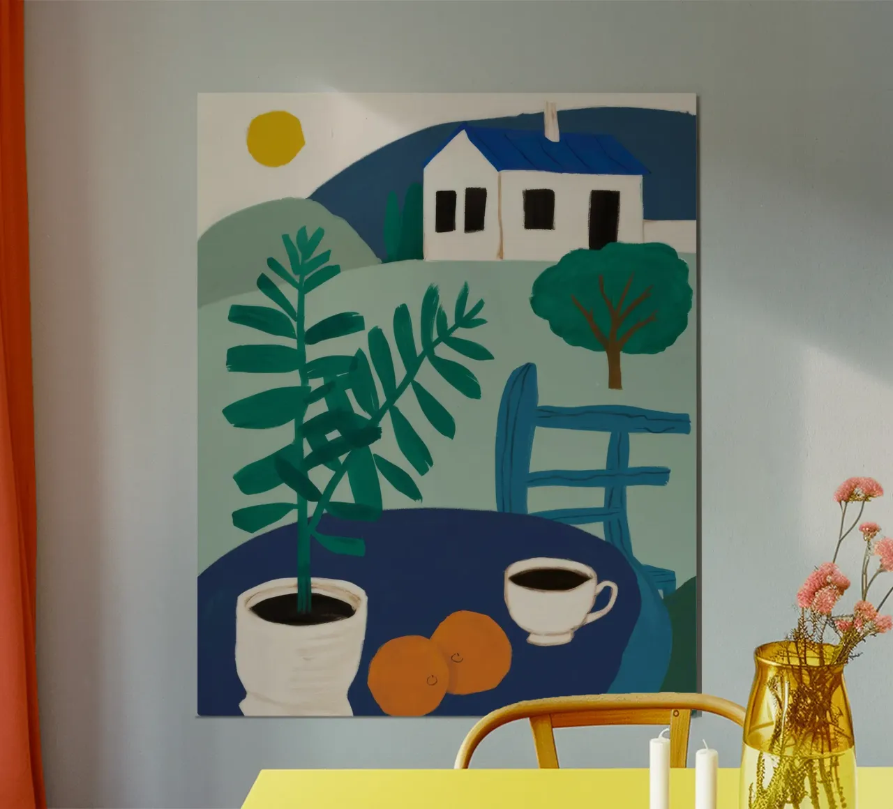 Hillside Koffie Rust poster van Moonlite Desire