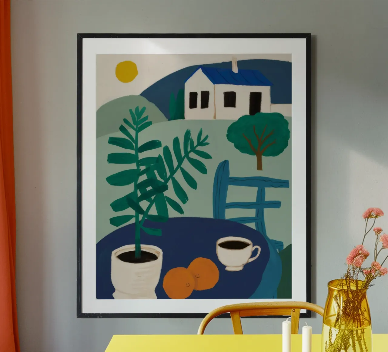 Hillside Koffie Rust poster van Moonlite Desire