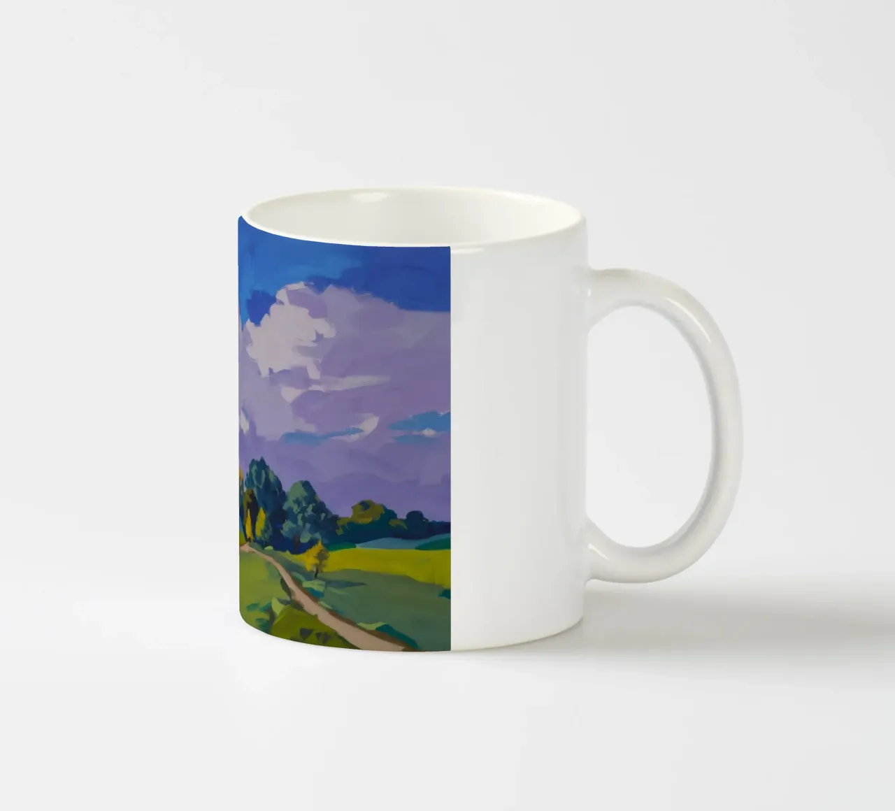 Cloud Drama Fields ceramic mug by Radiance Landscape