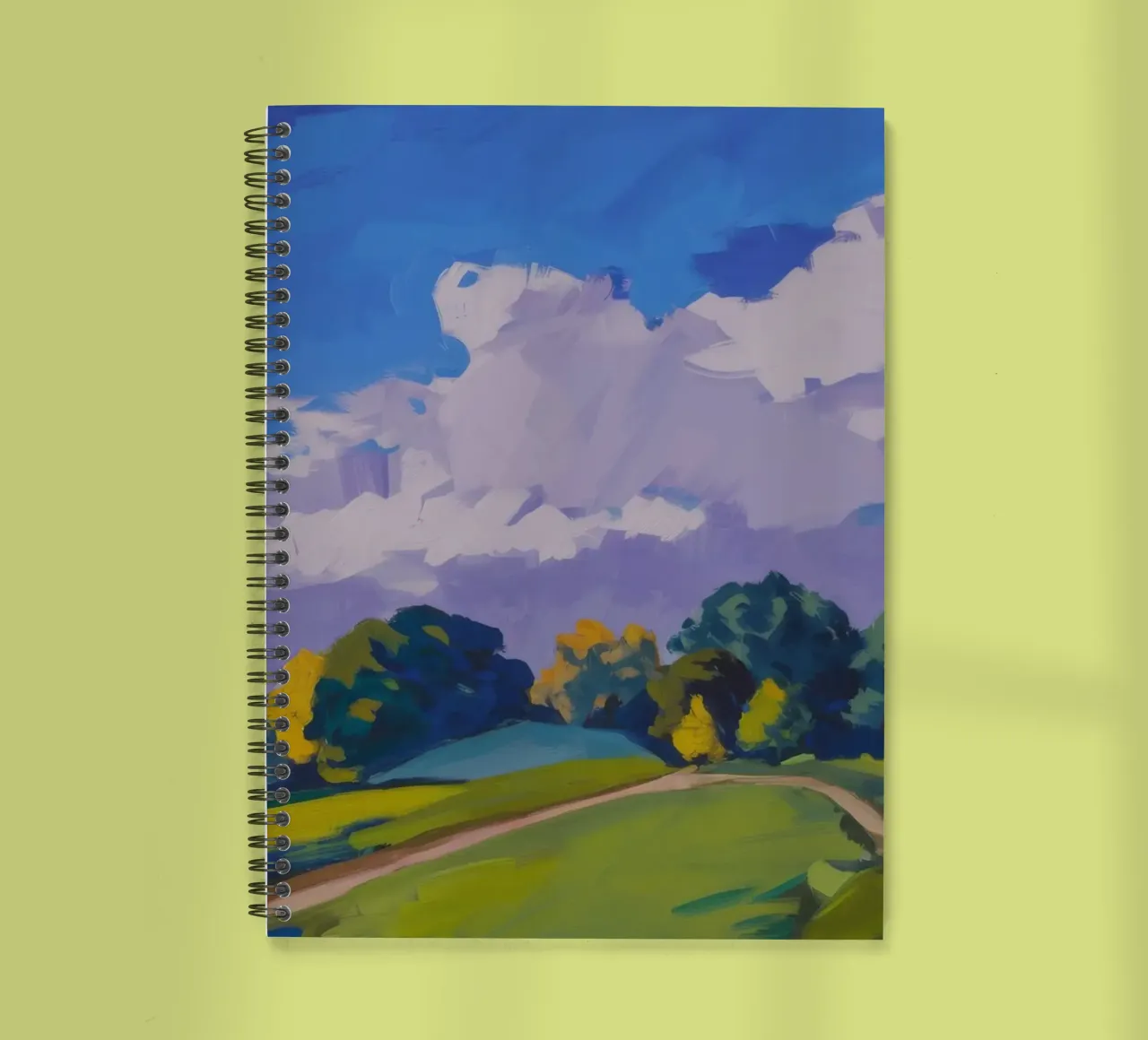 Cloud Drama Fields spiral notebook by Radiance Landscape