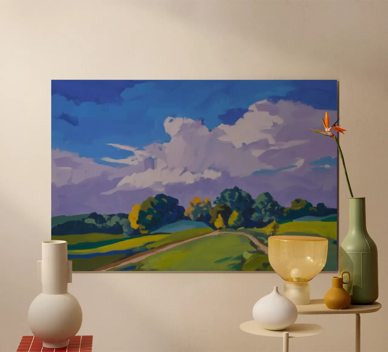 Campi drammatici per le nuvole poster da Radiance Landscape