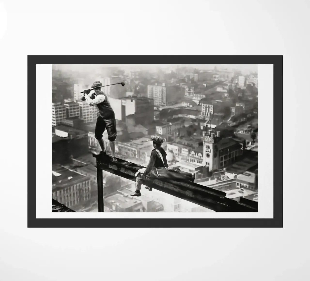 GOLF d'epoca su uno SKYSCRAPER zerbino da Black And White