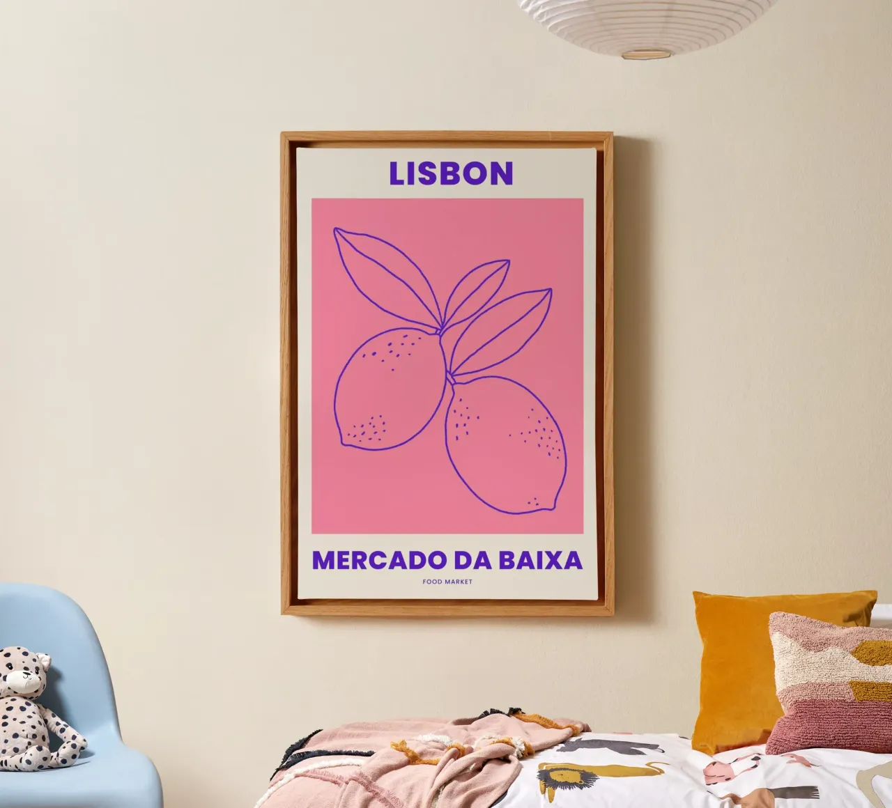 Lisbon tela con Cornice a cassetta da Pure