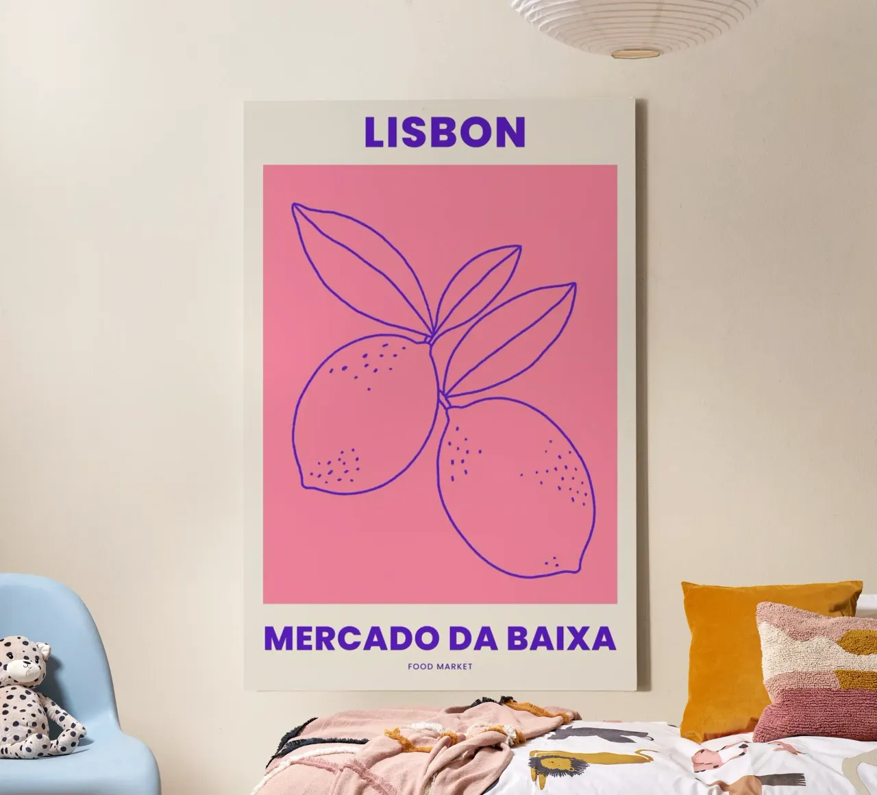 Lisbon tela con Cornice a cassetta da Pure