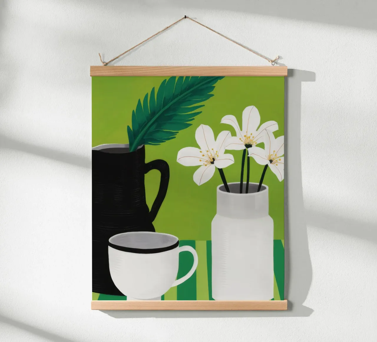 Calma floreale monocromatica poster da Moonlite Desire