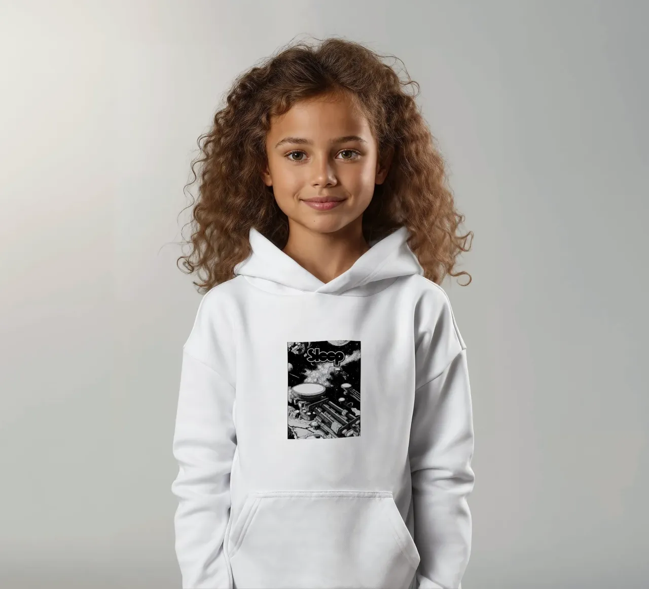 sloop poster felpa bambino con cappuccio da vanhesling