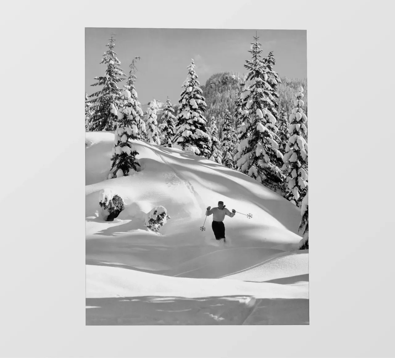 Sciatore sulla neve pellicola backlit da Greatest Figure