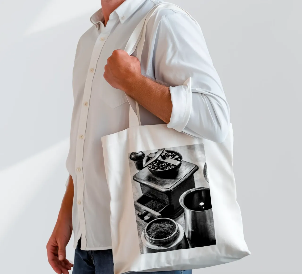 Poster del caffè borsa in juta da Greatest Figure