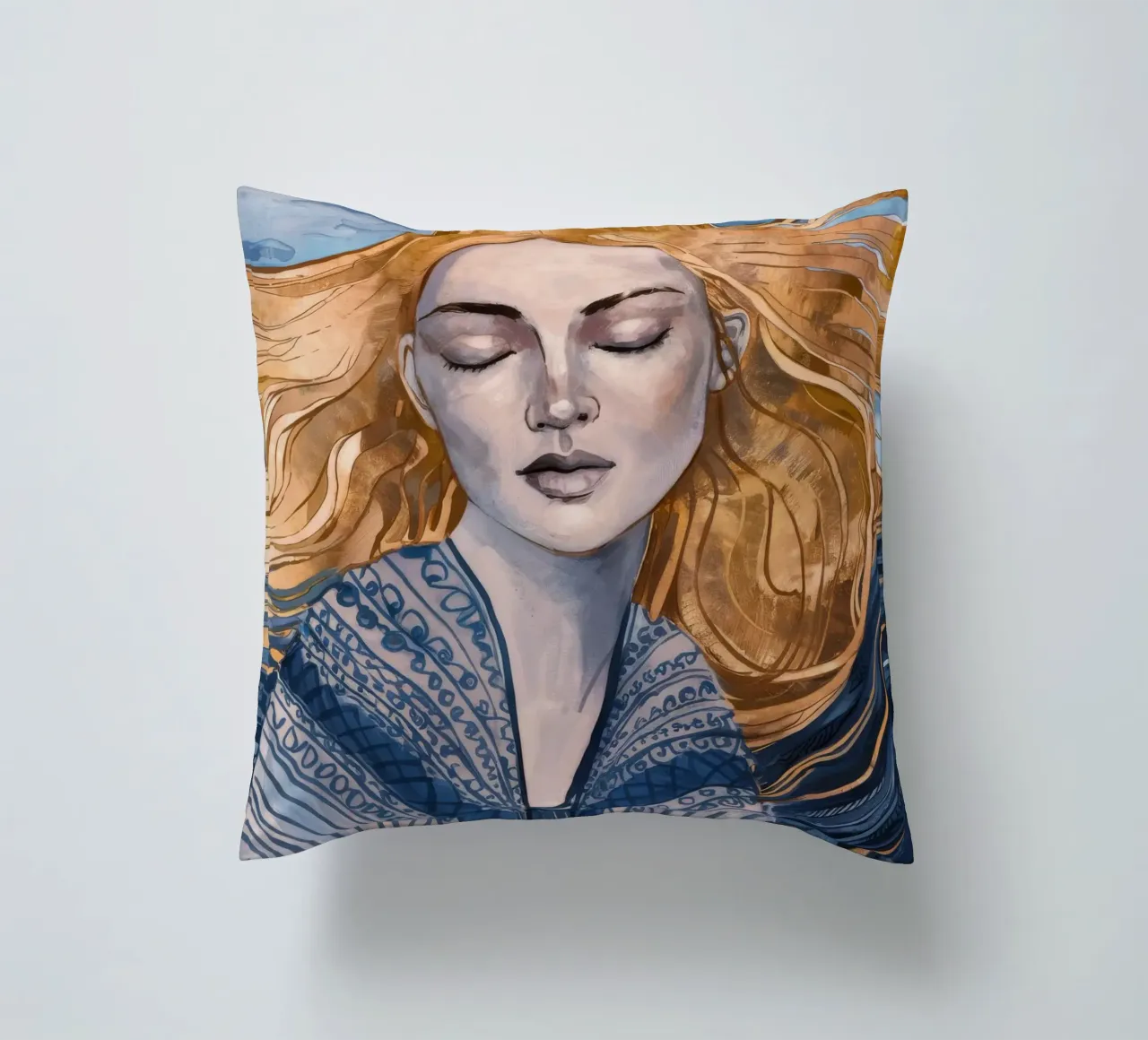 Zilvergevlochten mijmering kussen van Vivid Reverie