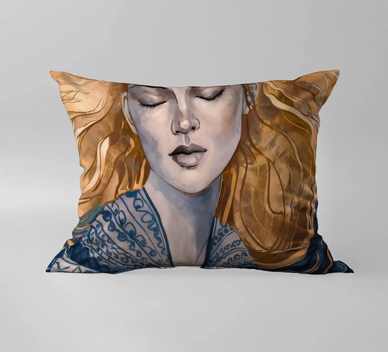 Zilvergevlochten mijmering kussen van Vivid Reverie