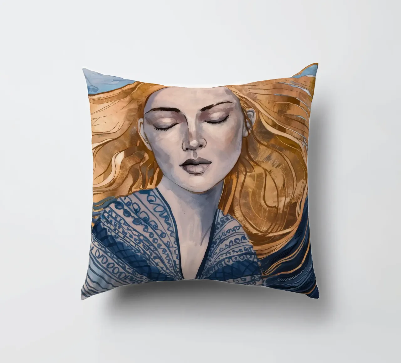 Zilvergevlochten mijmering kussen van Vivid Reverie