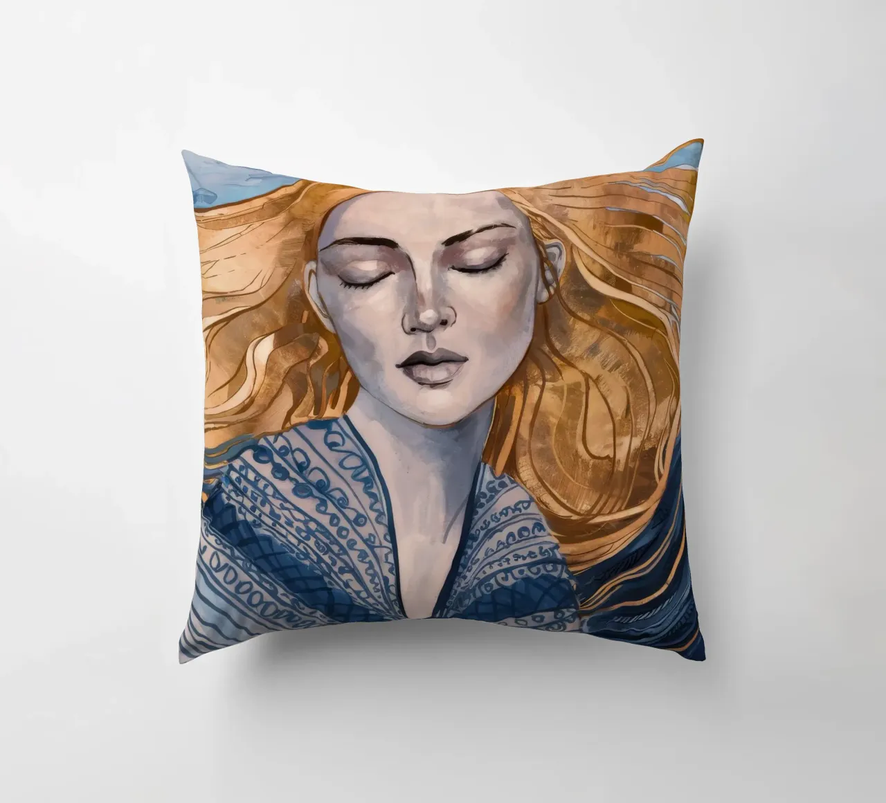 Zilvergevlochten mijmering kussen van Vivid Reverie