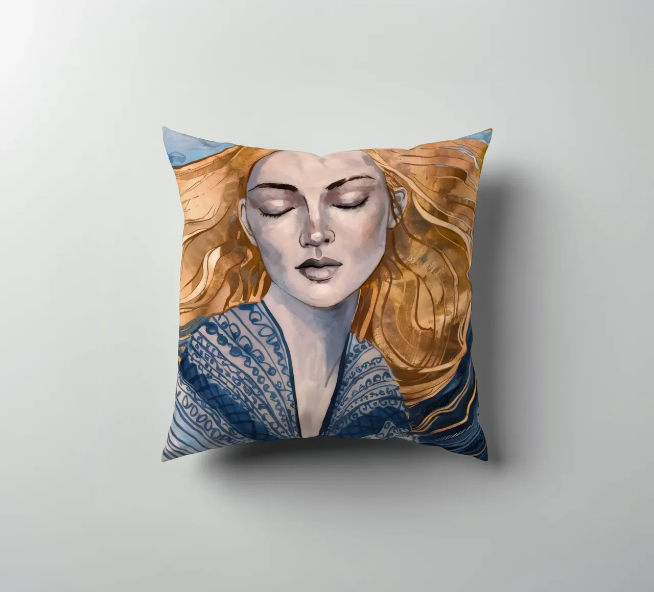 Zilvergevlochten mijmering kussen van Vivid Reverie