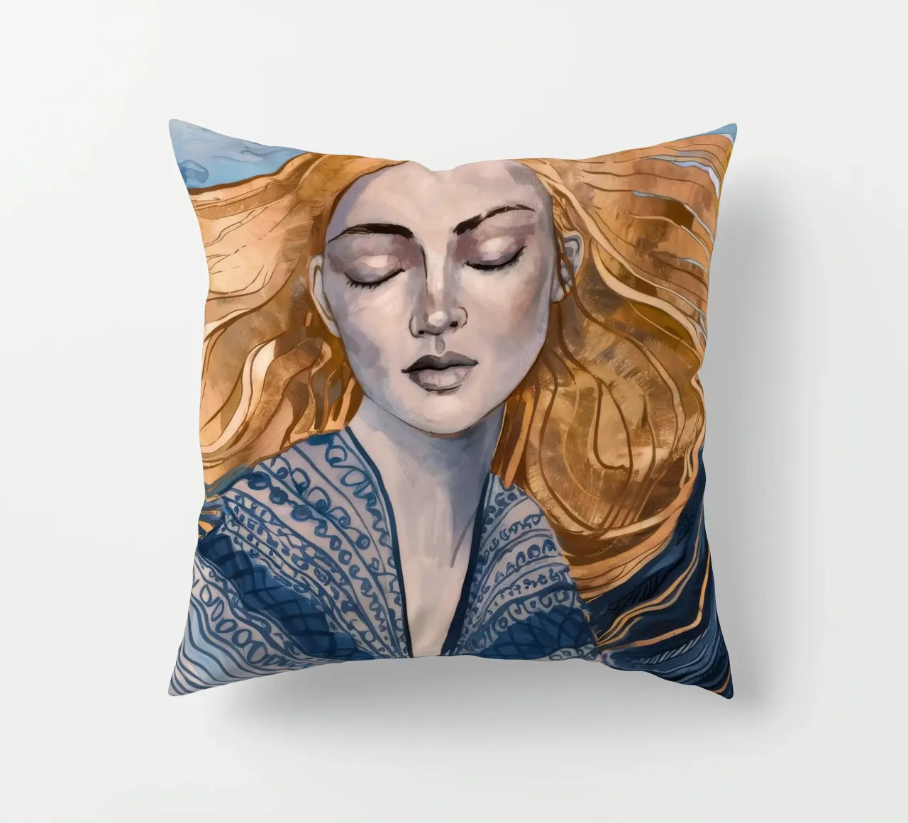 Zilvergevlochten mijmering kussen van Vivid Reverie