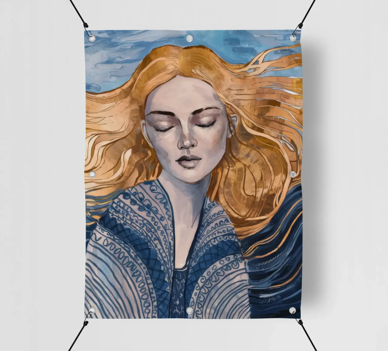 Riverbero con lacci d'argento telo in pvc da Vivid Reverie