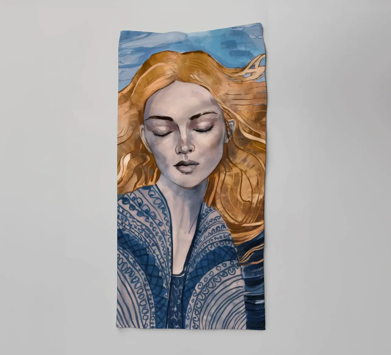 Riverbero con lacci d'argento asciugamano da bagno da Vivid Reverie