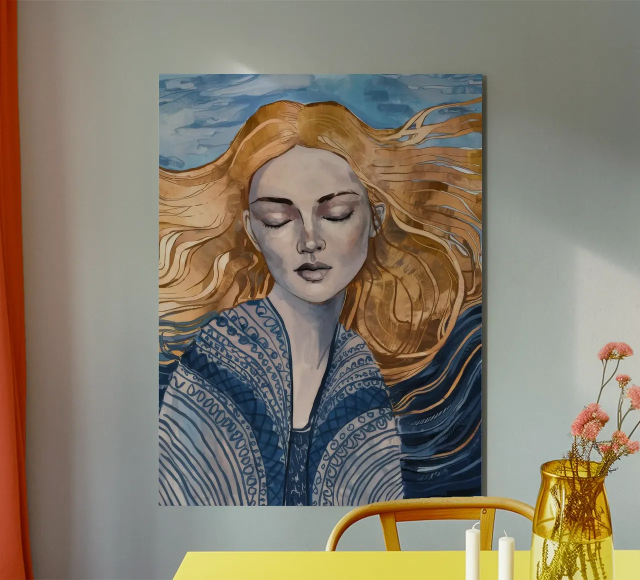 Riverbero con lacci d'argento alluminio dibond da Vivid Reverie