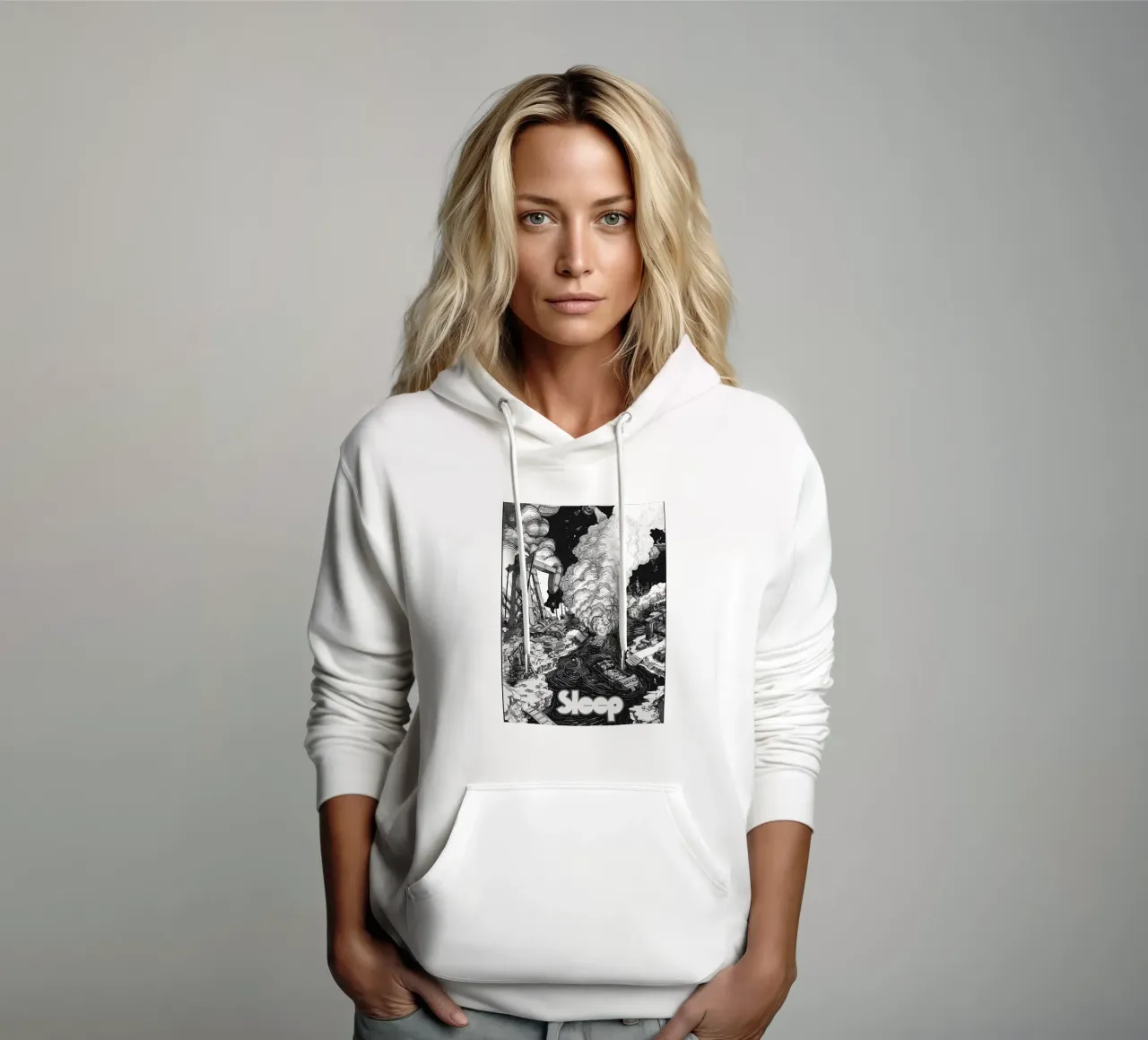 sloop poster felpa con cappuccio da vanhesling