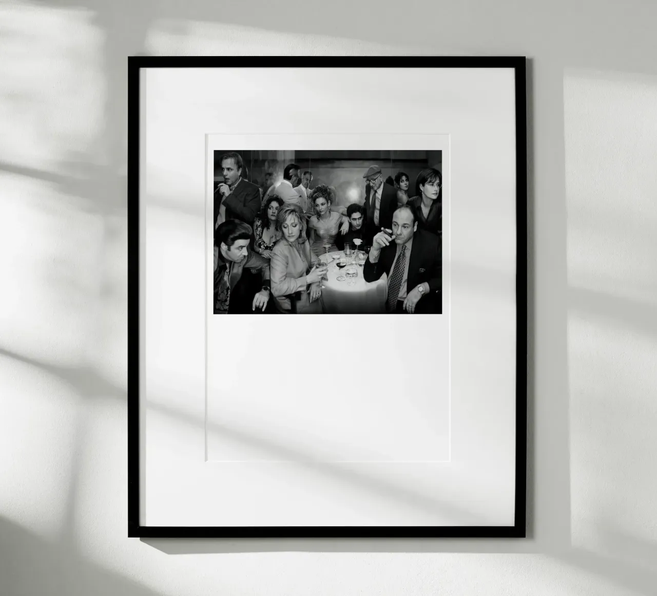 The Sopranos TV poster con telaio in legno da Black And White