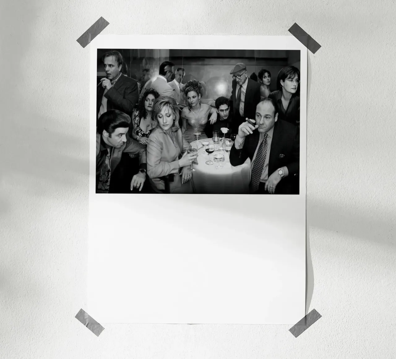 The Sopranos TV poster con telaio in legno da Black And White