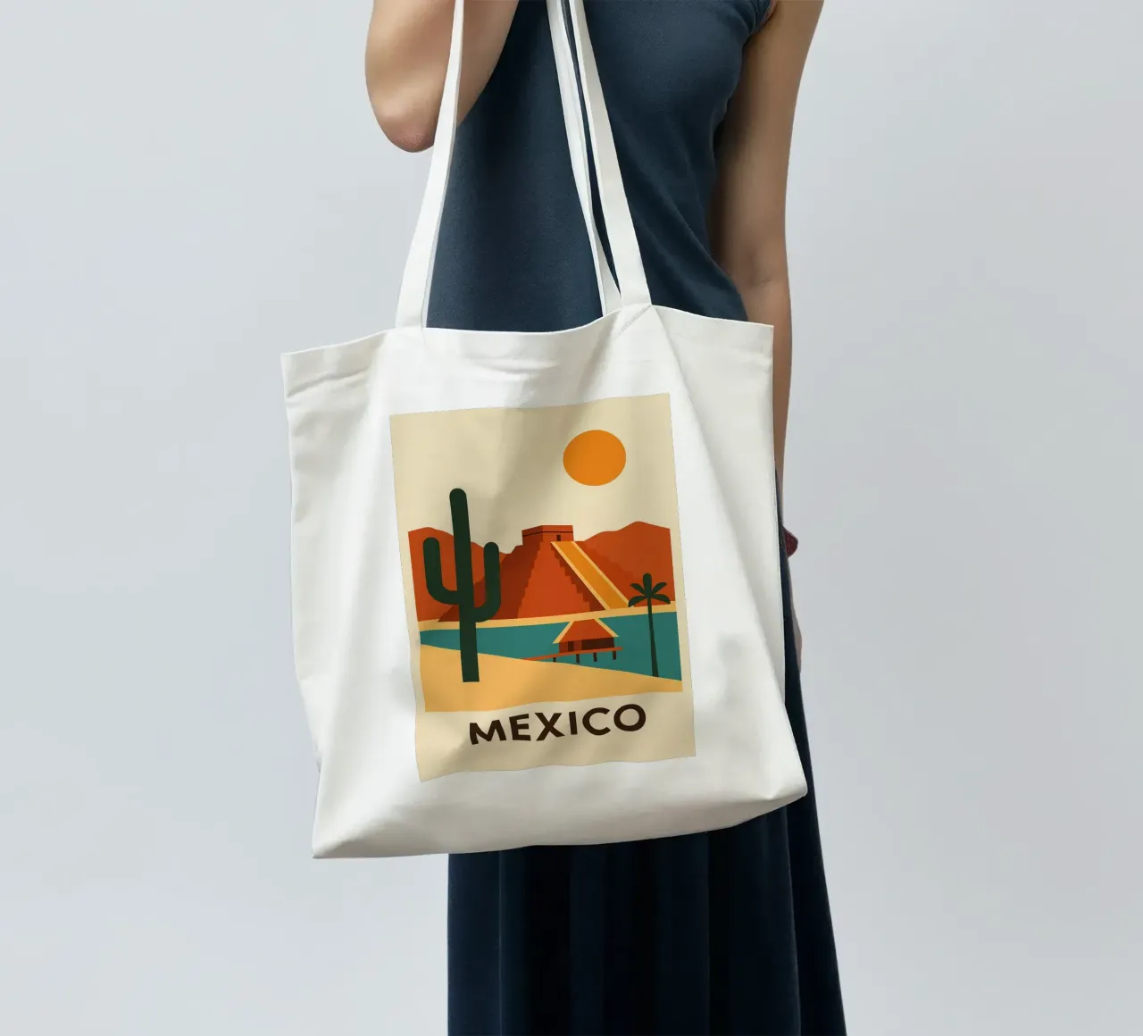 Grafica e solare Messico borsa in juta da JETLAG | affiches voyage