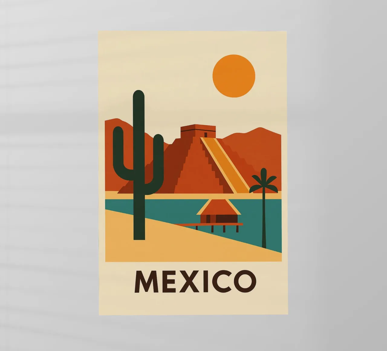 Grafica e solare Messico pellicola backlit da JETLAG | affiches voyage