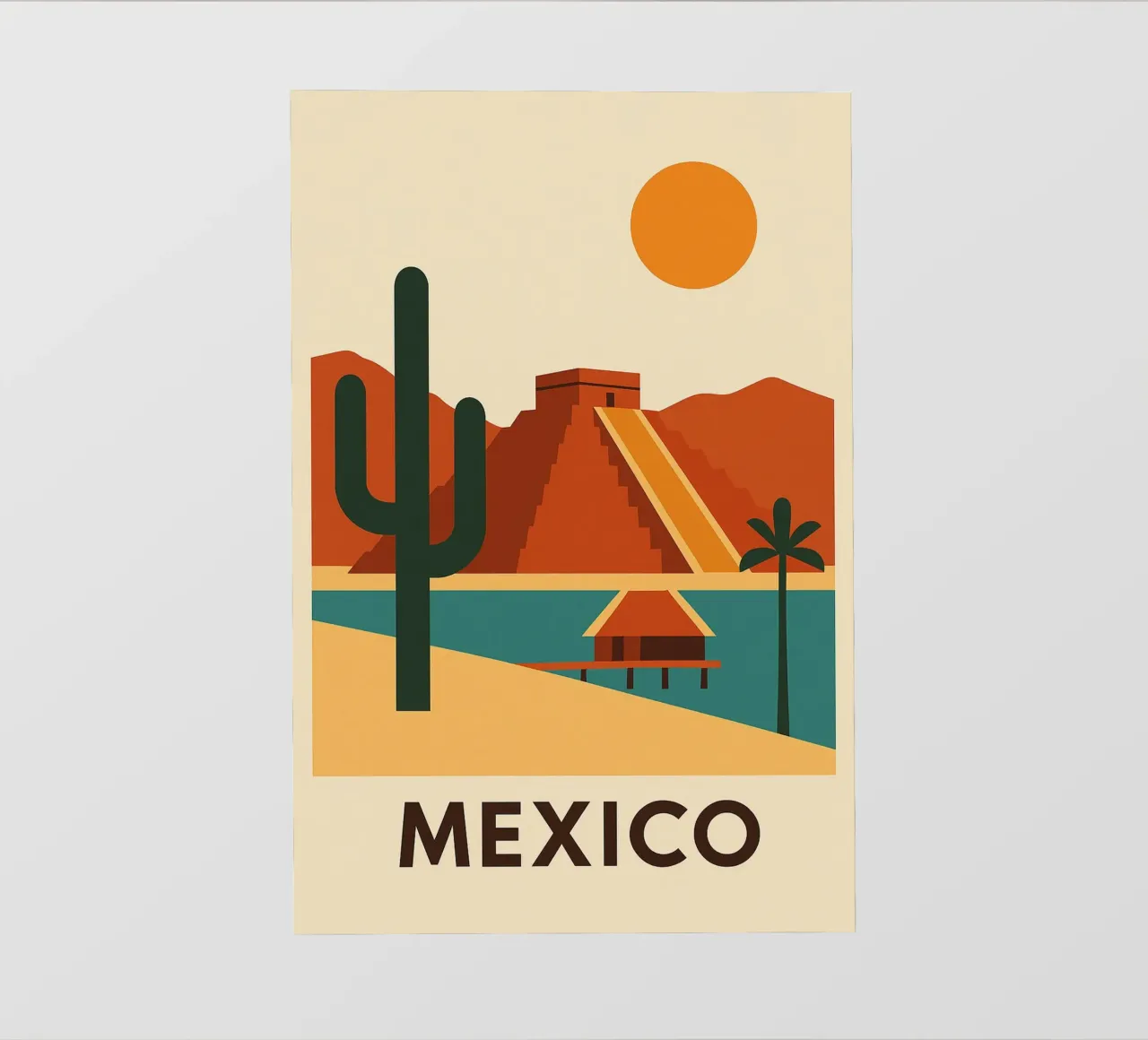 Grafica e solare Messico pellicola backlit da JETLAG | affiches voyage