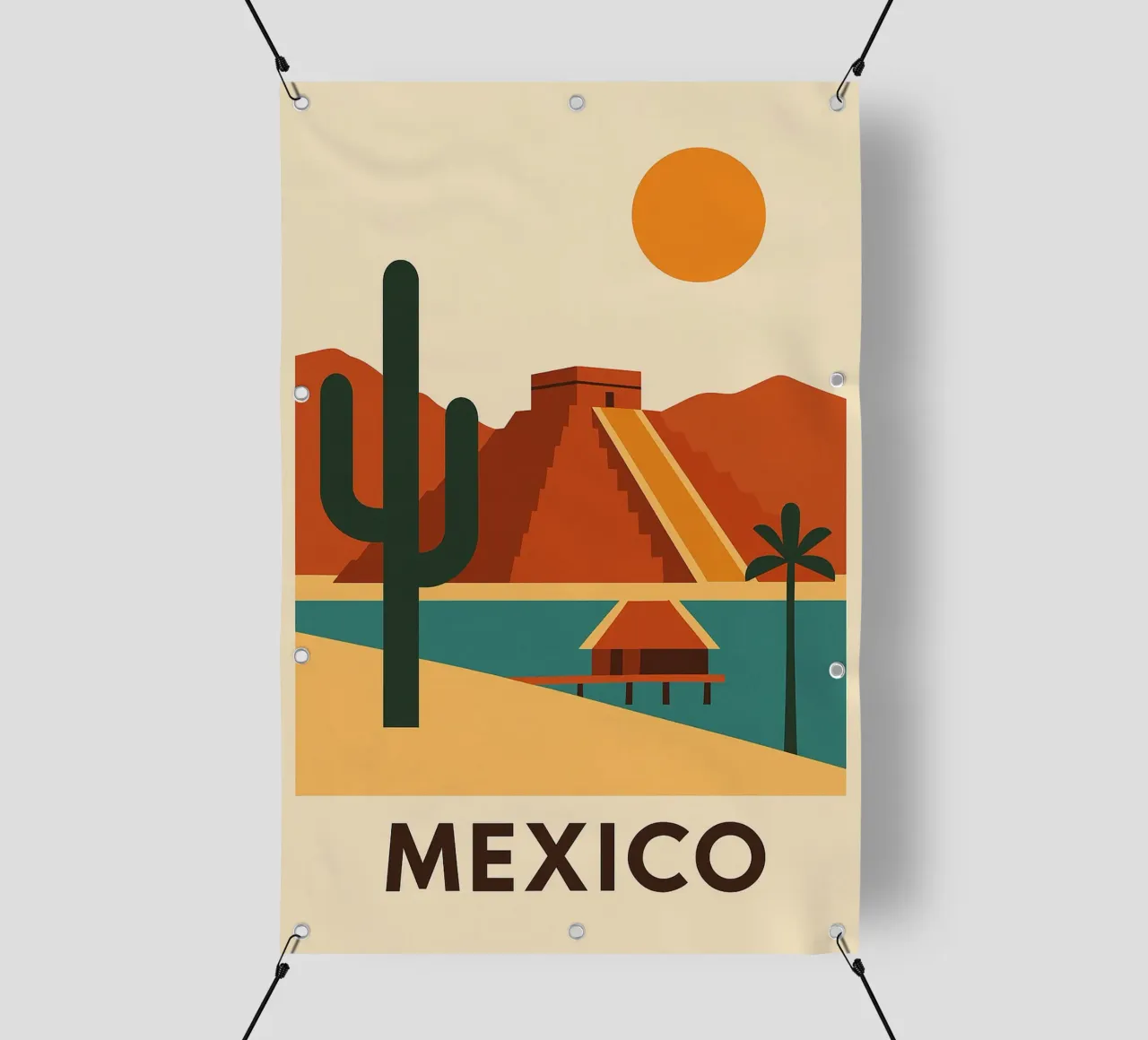 Grafica e solare Messico telo in pvc da JETLAG | affiches voyage