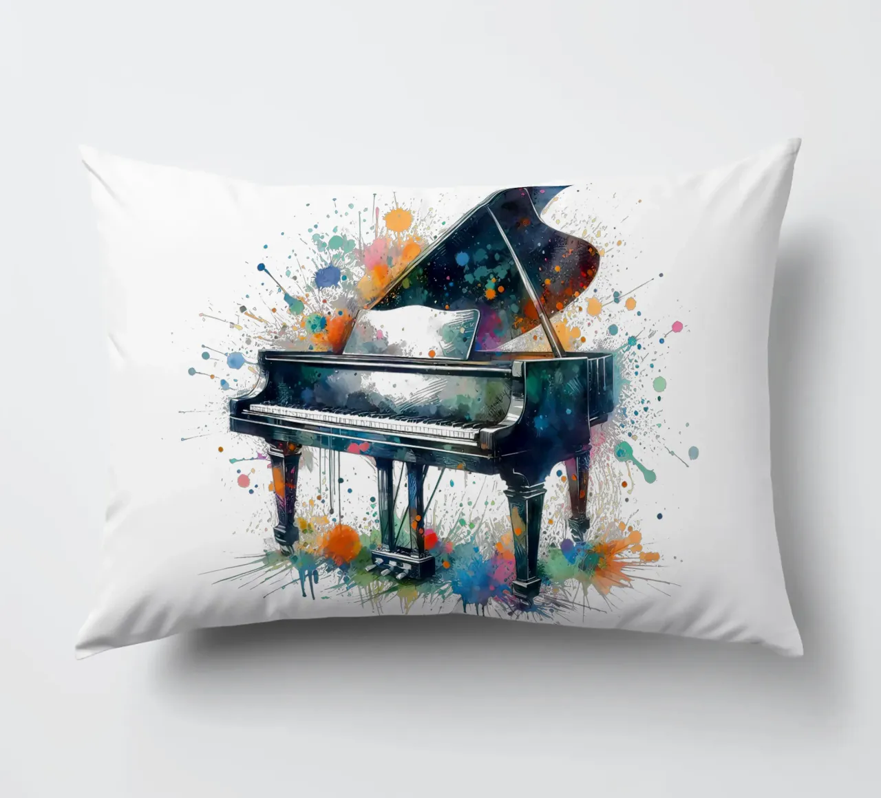 Pianoforte a coda con schizzi di acquerello cuscino da ARTVI-SHOP