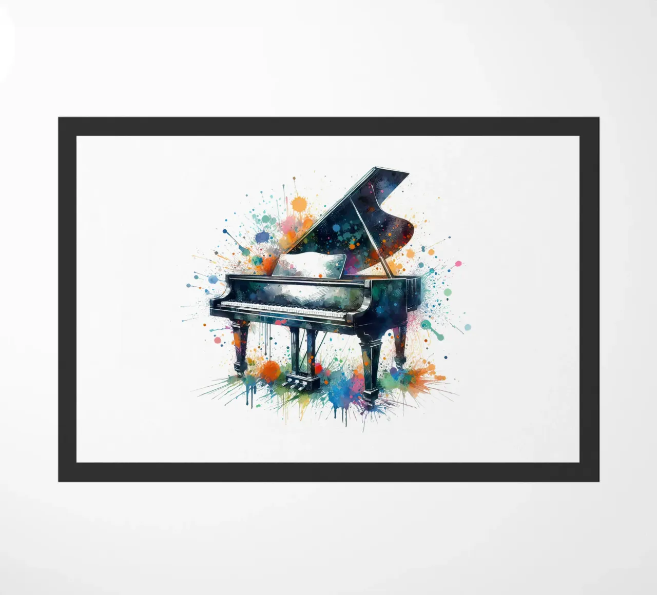 Pianoforte a coda con schizzi di acquerello zerbino da ARTVI-SHOP