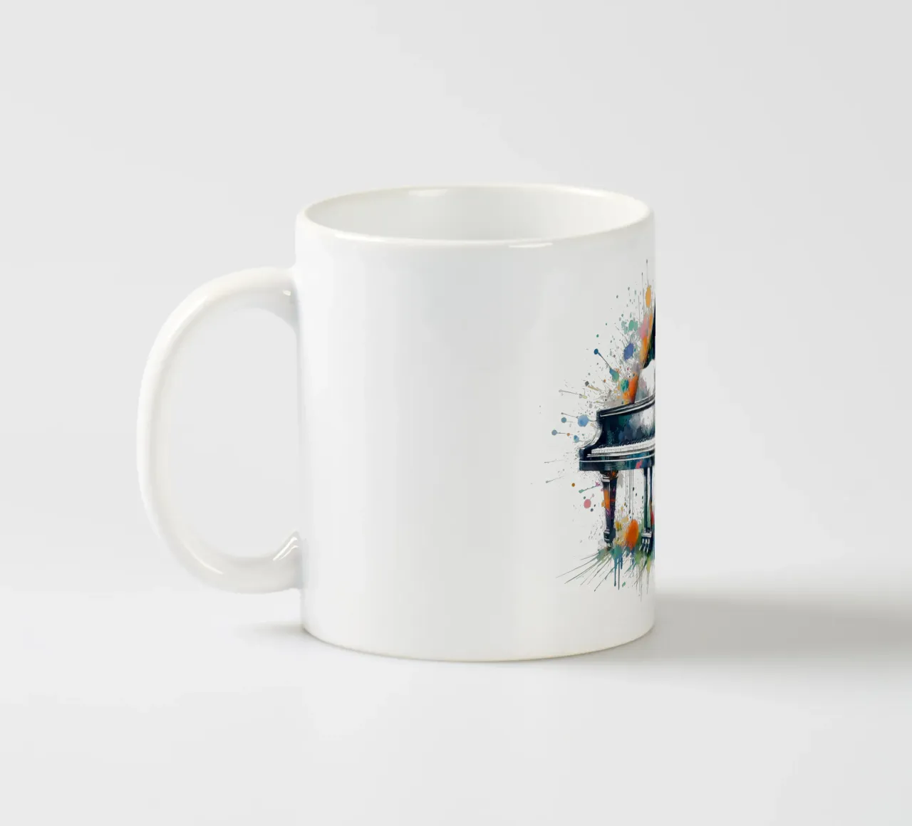 Pianoforte a coda con schizzi di acquerello tazza in ceramica da ARTVI-SHOP