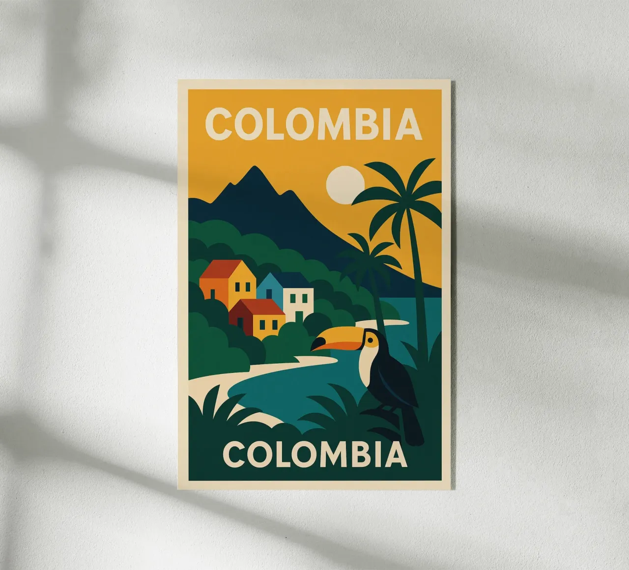 La Colombia selvaggia e colorata plexiglass da JETLAG | affiches voyage