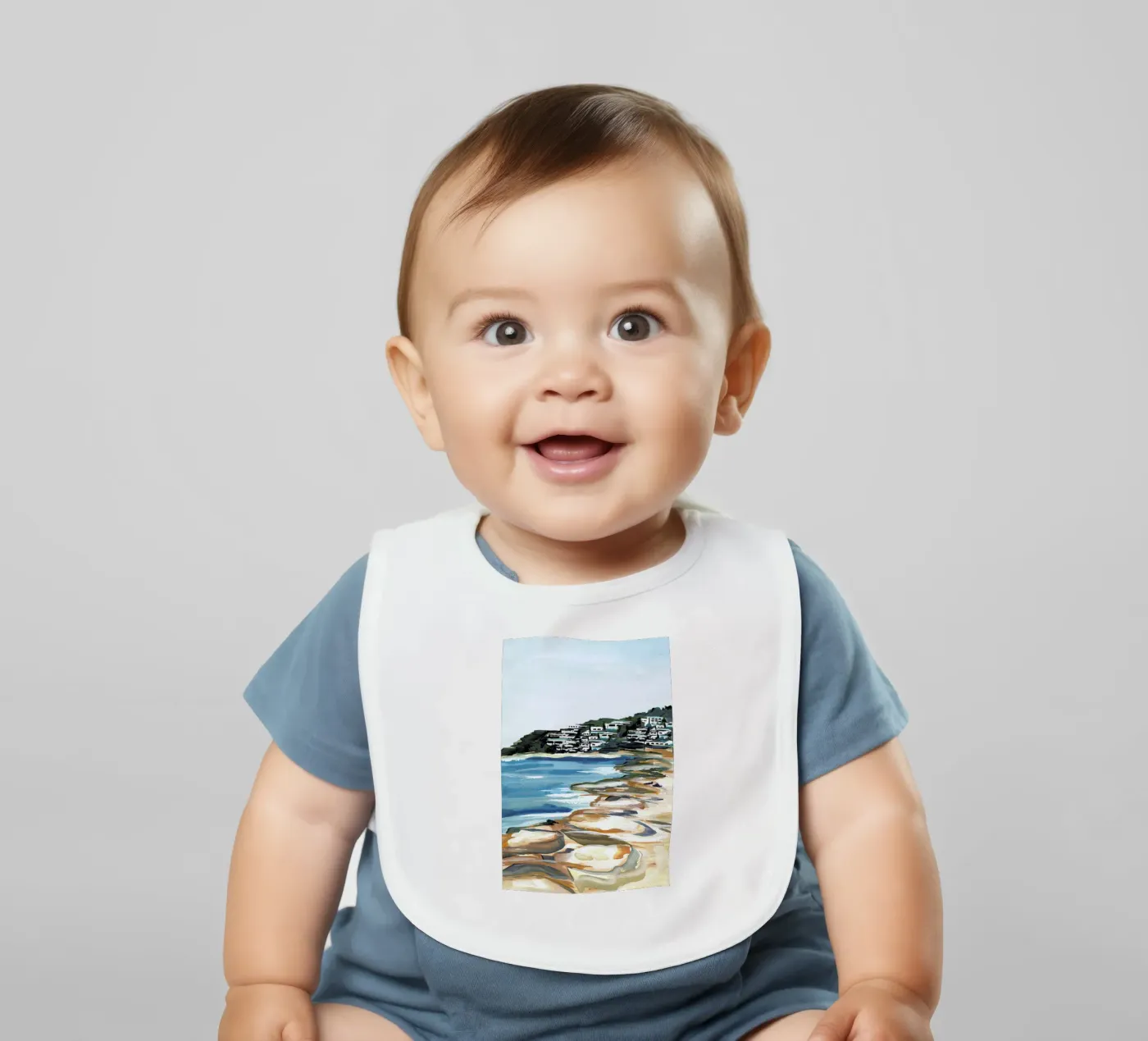 Seaside baby slabbetje van Laura Page