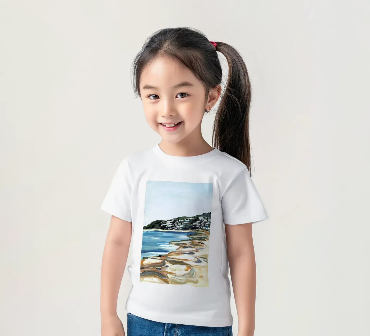 Seaside t-shirt bambini da Laura Page