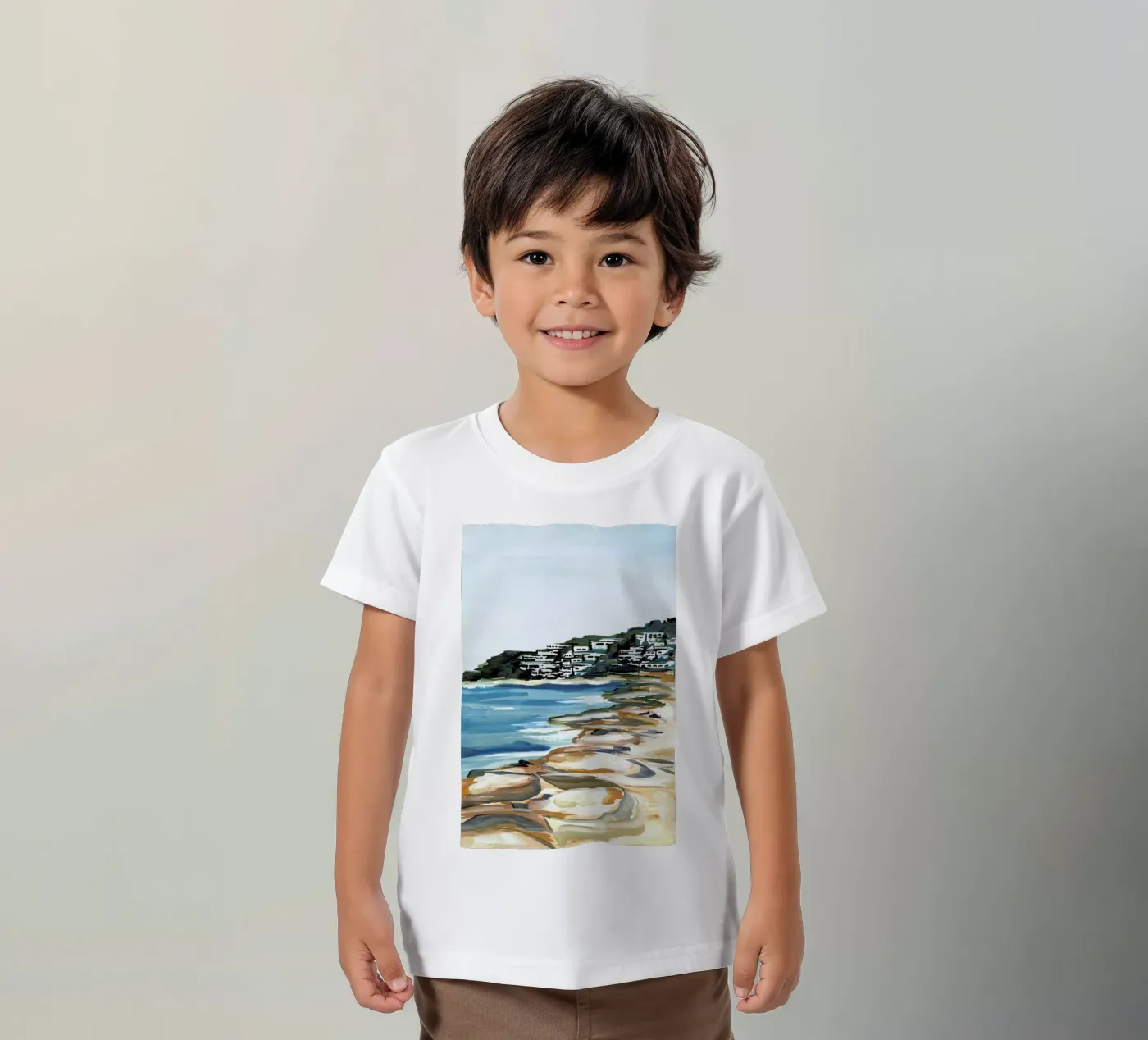 Seaside t-shirt bambini da Laura Page