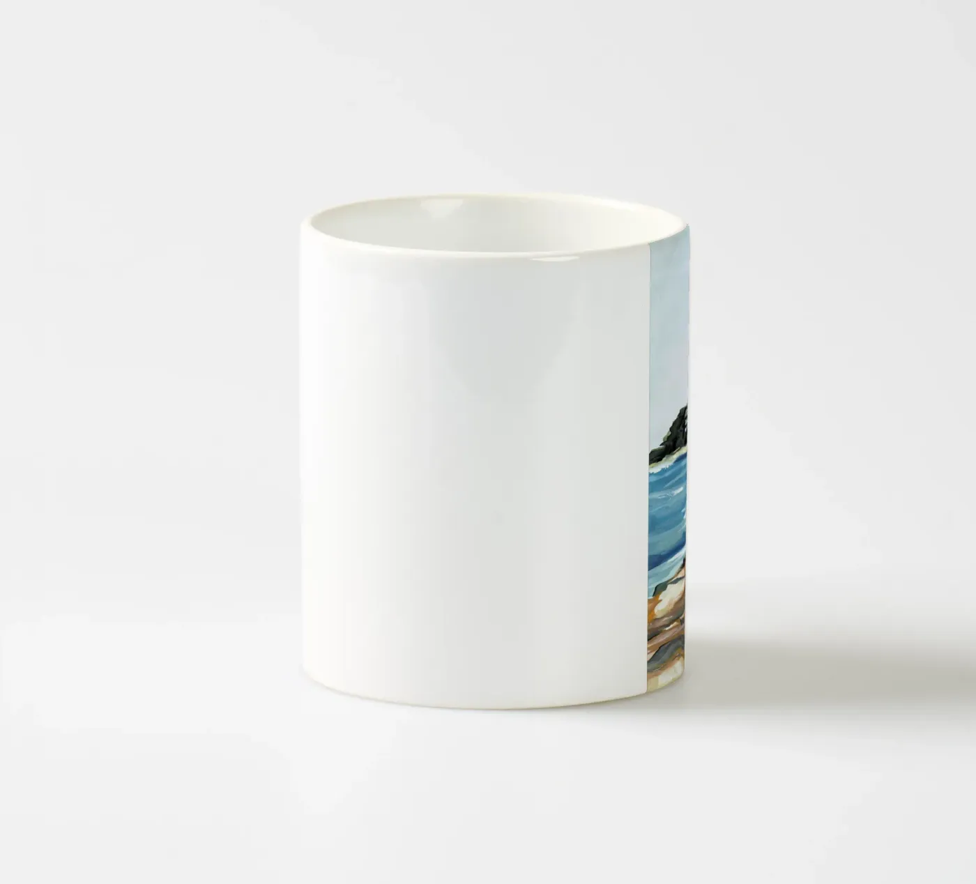 Seaside ceramic mug by Laura Page