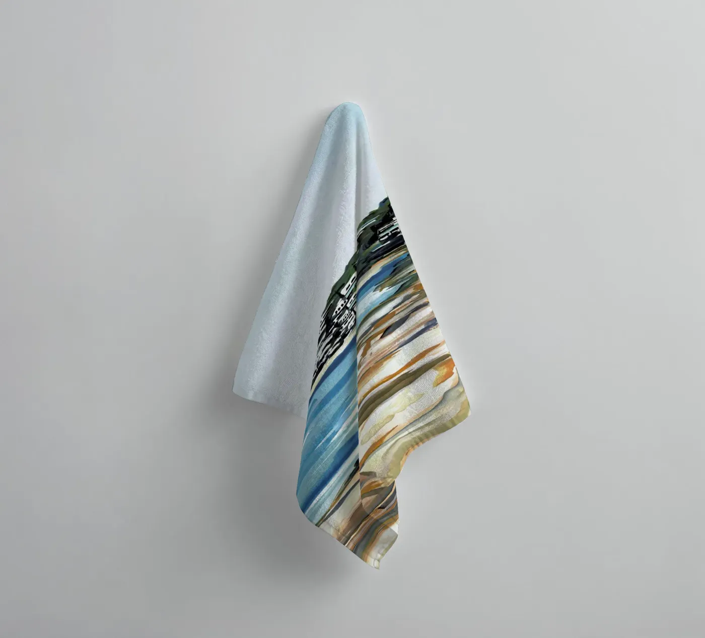 Seaside towel by Laura Page