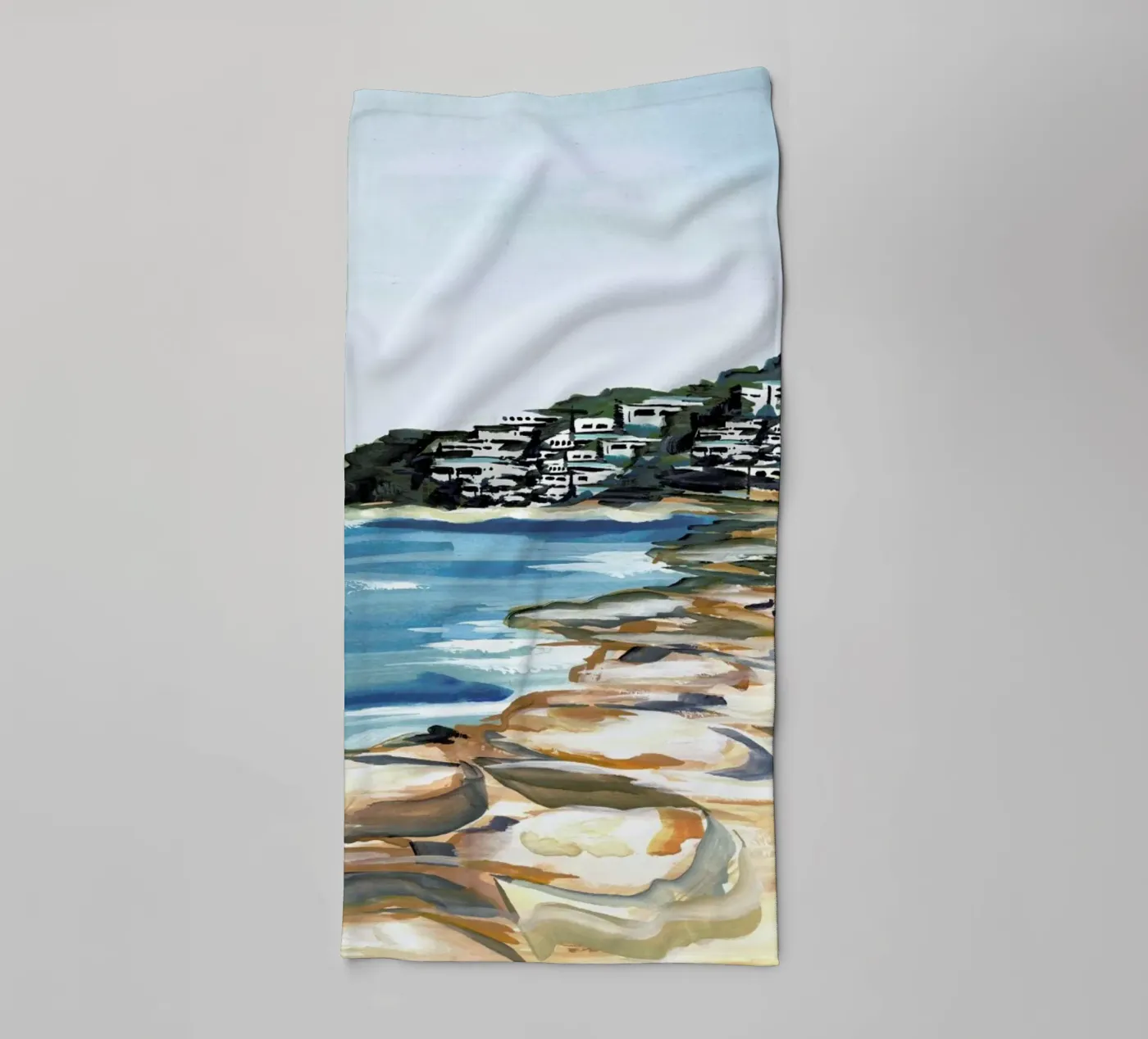 Seaside towel by Laura Page