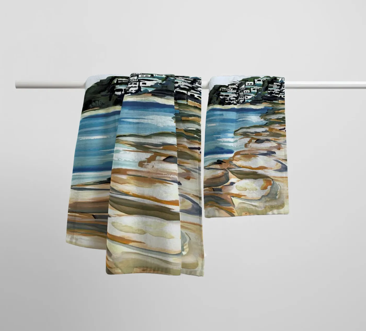 Seaside towel by Laura Page