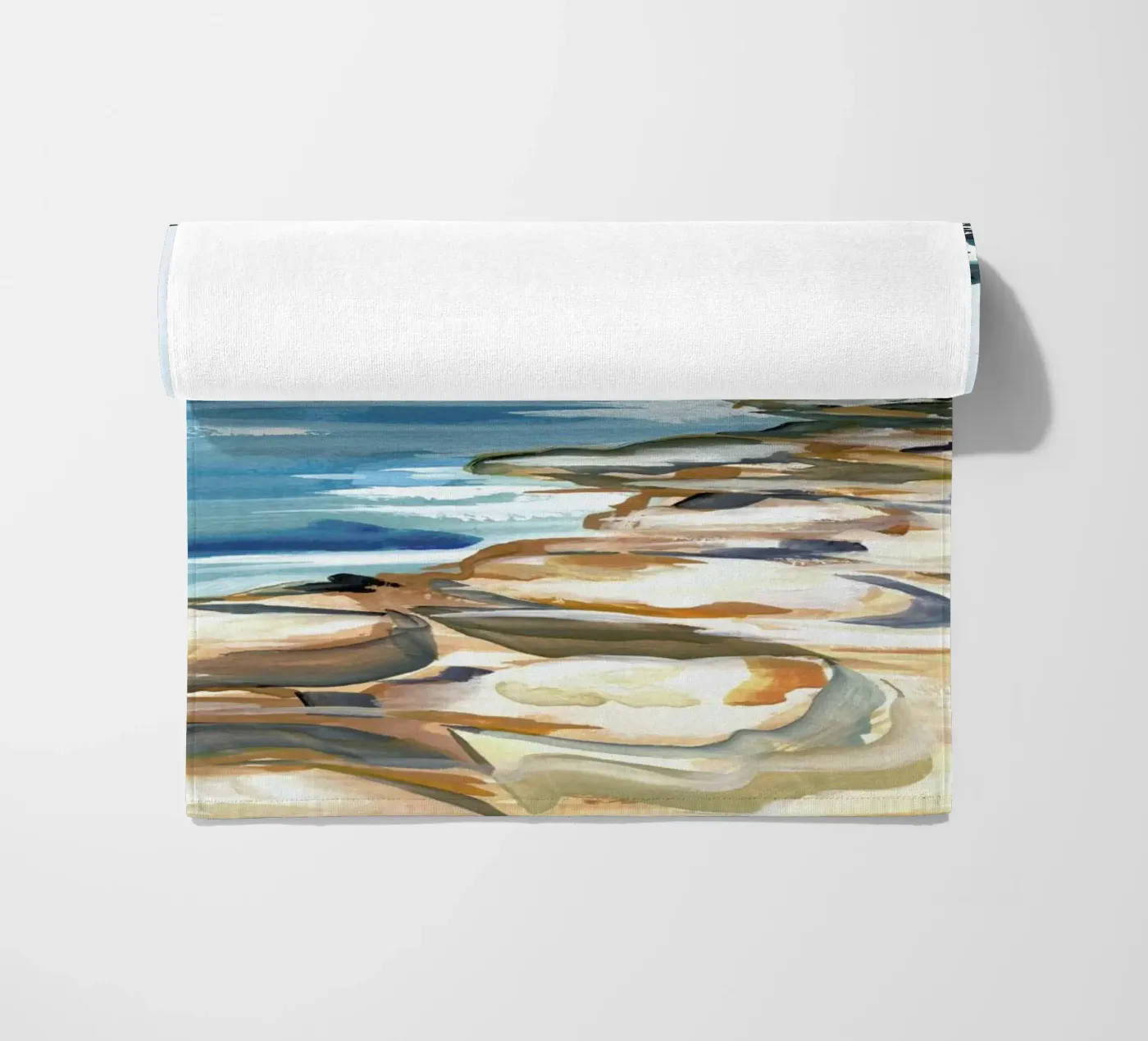 Seaside beach towel by Laura Page