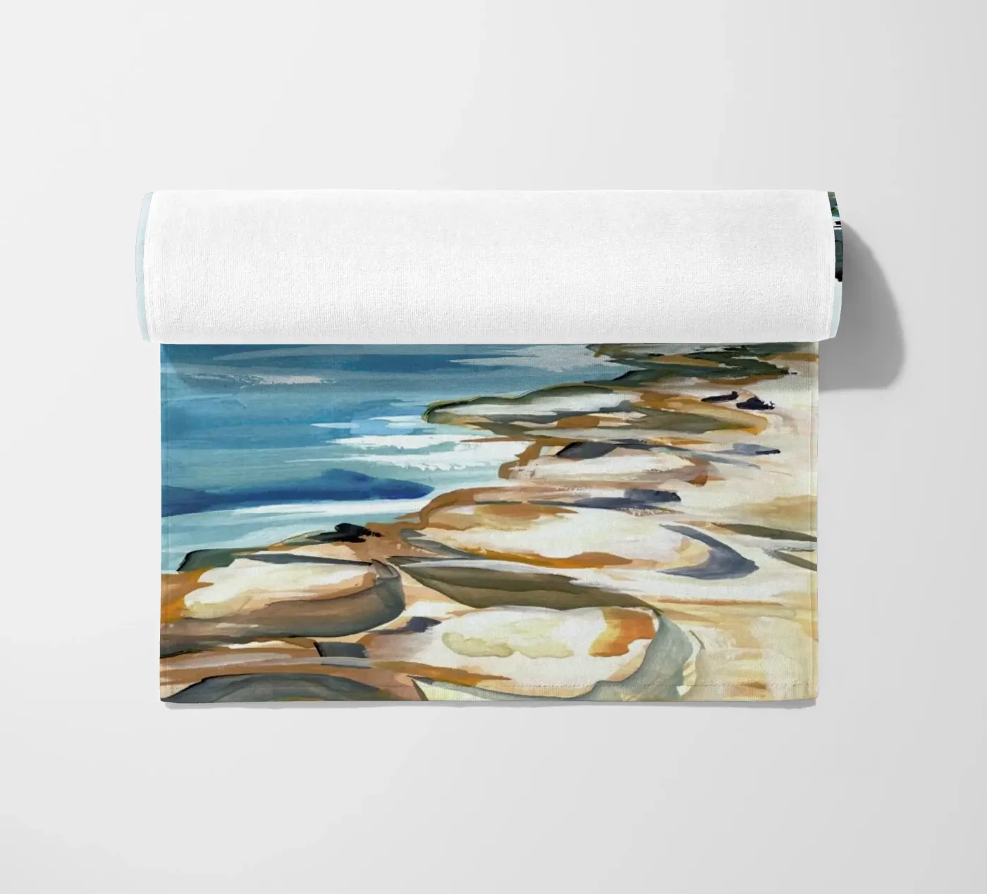 Seaside beach towel by Laura Page
