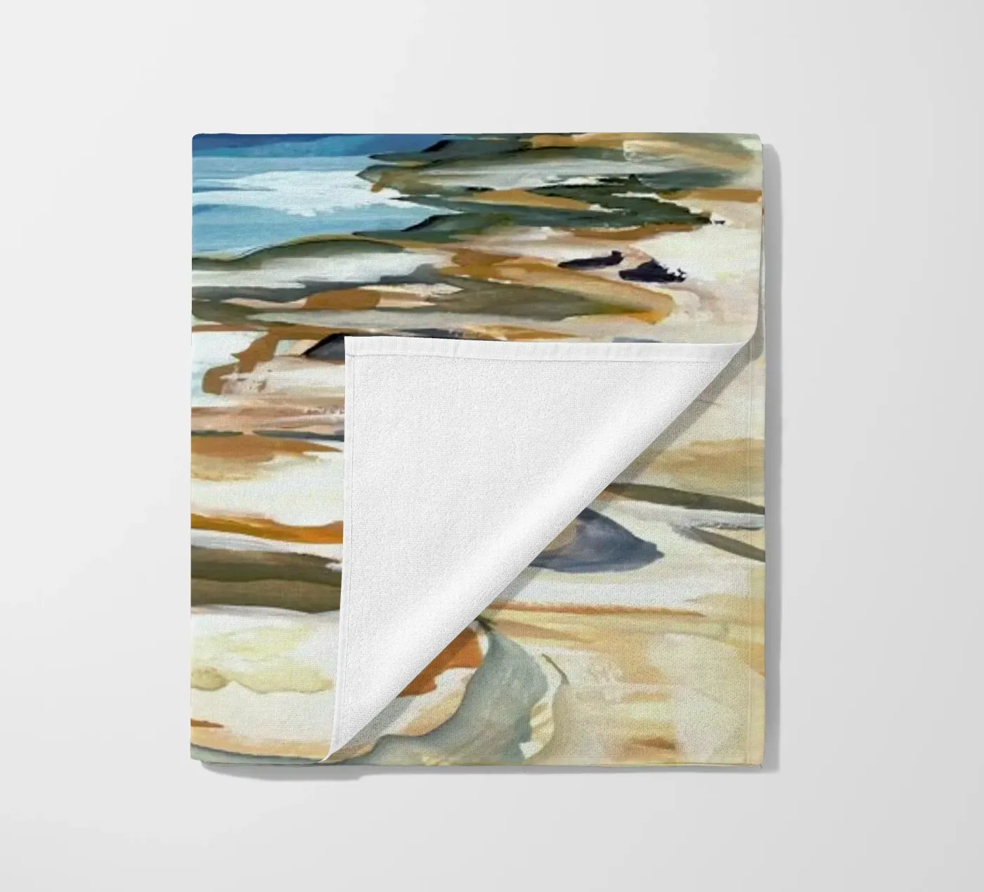 Seaside beach towel by Laura Page