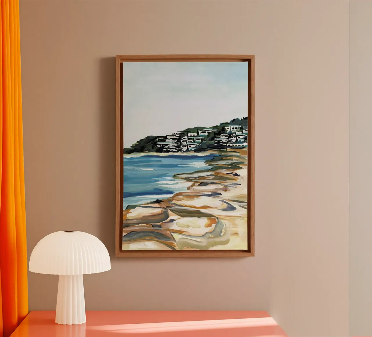 Seaside tela con Cornice a cassetta da Laura Page