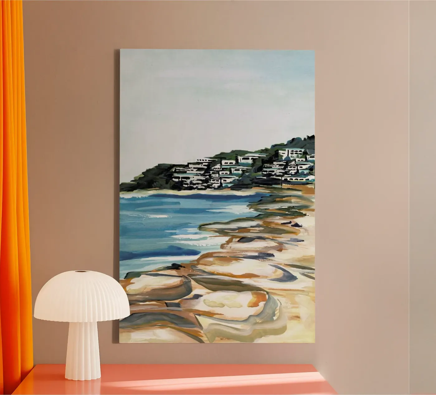 Seaside canvas van Laura Page