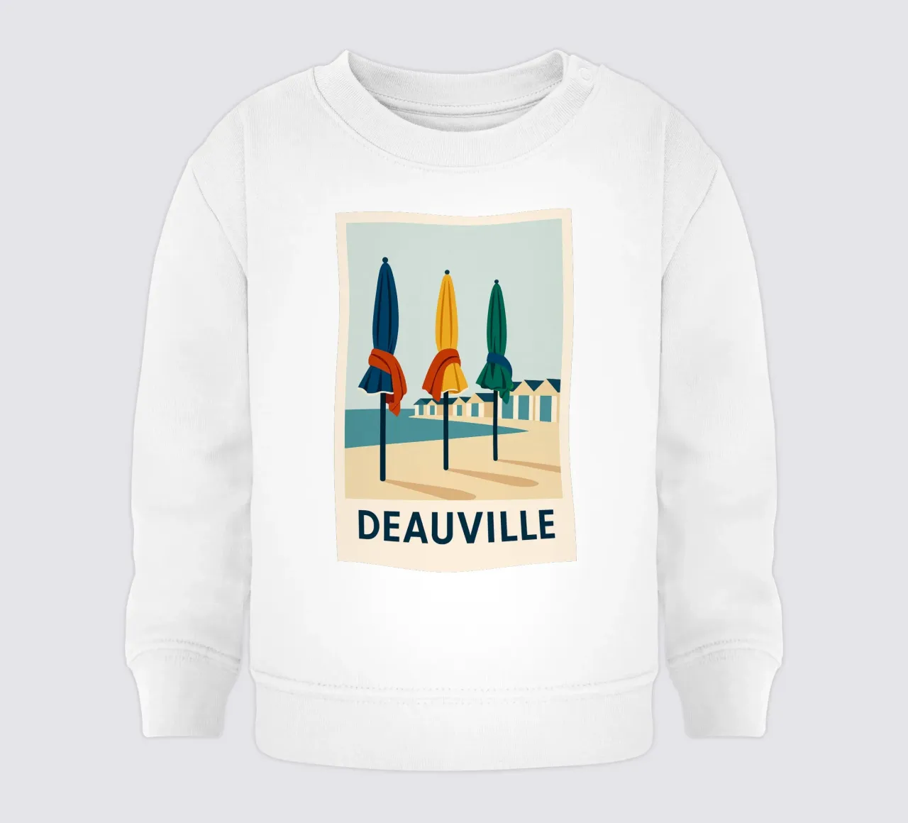 Deauville a colori felpa neonato da JETLAG | affiches voyage