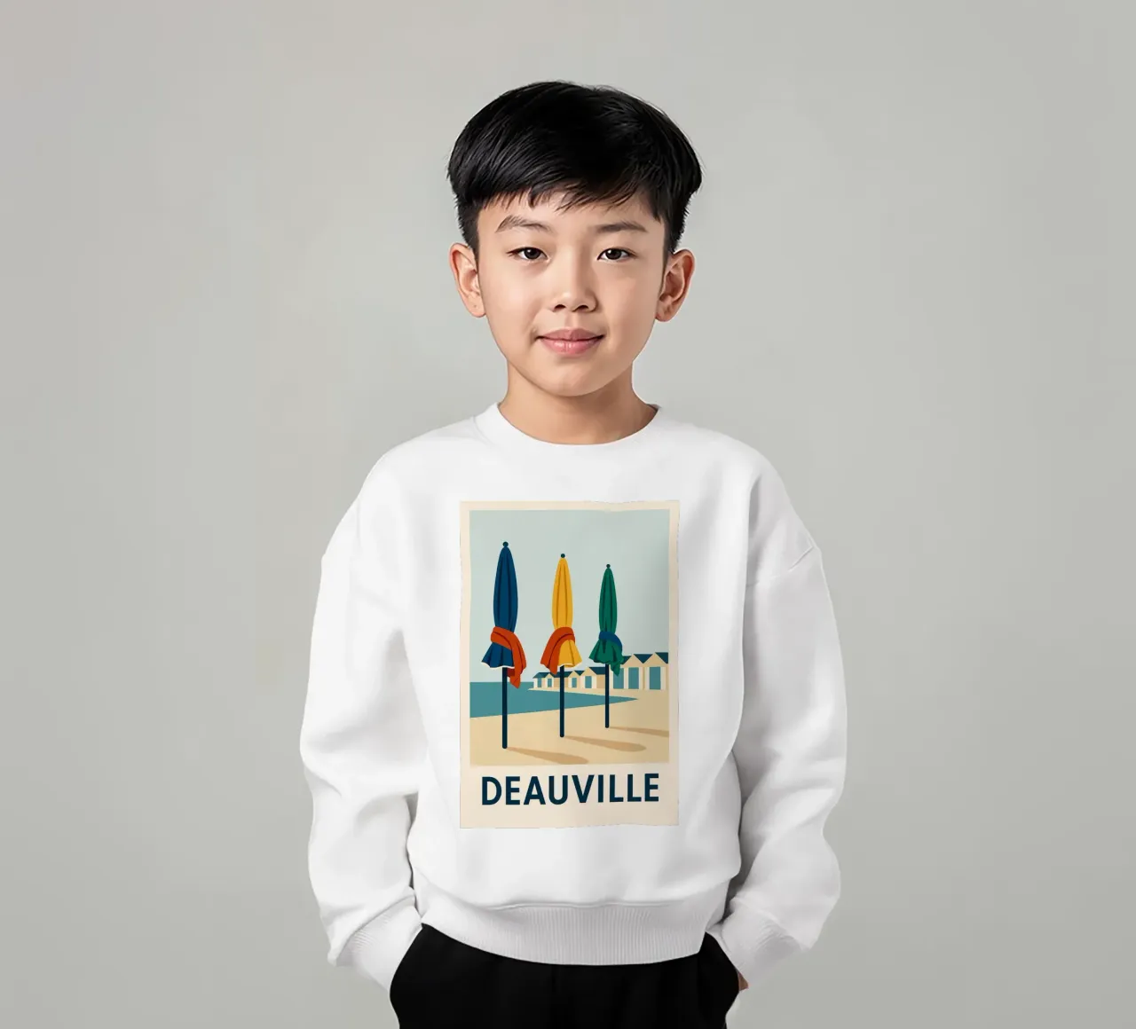 Deauville a colori felpa bambino da JETLAG | affiches voyage