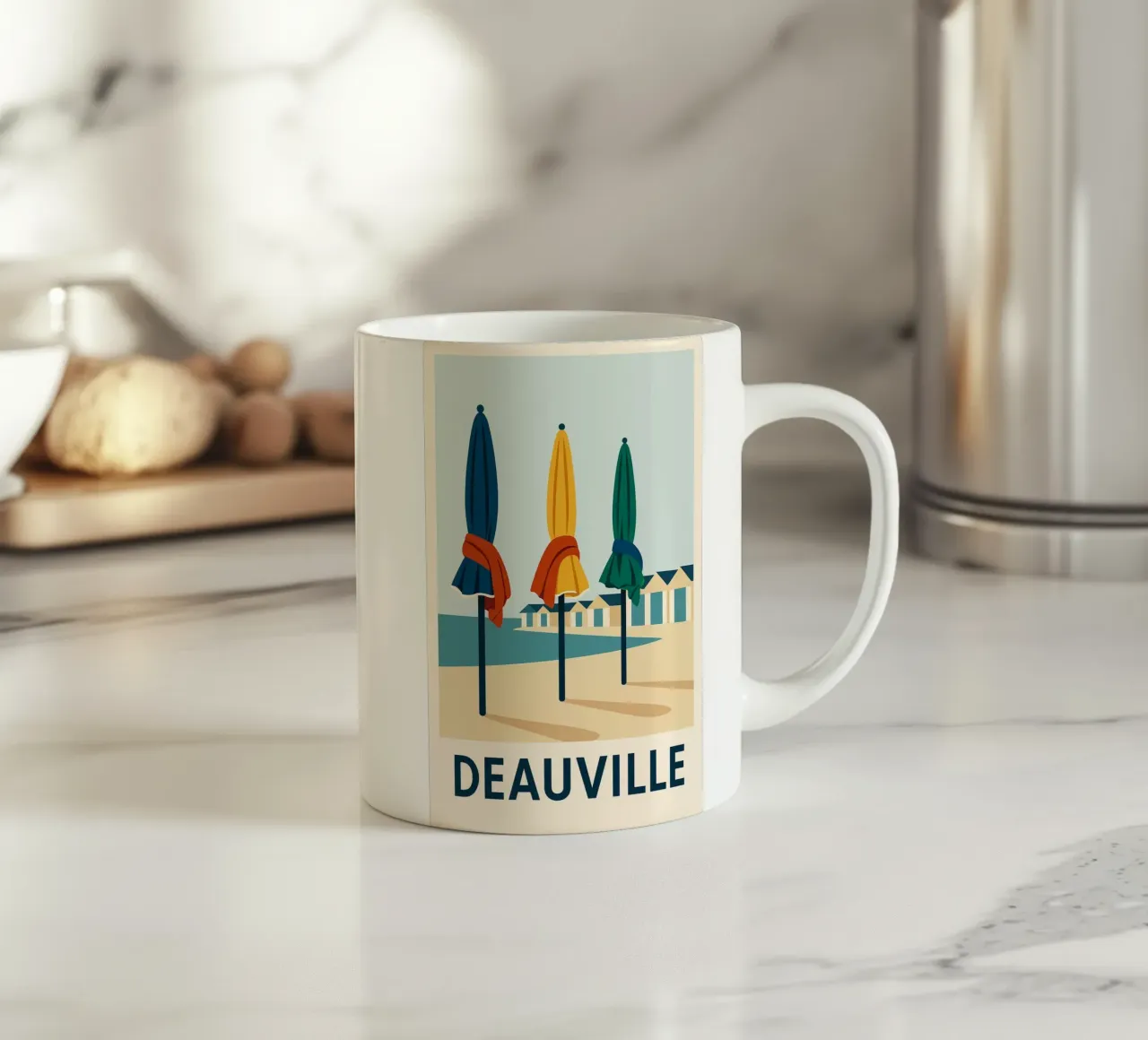 Deauville a colori tazza in ceramica da JETLAG | affiches voyage