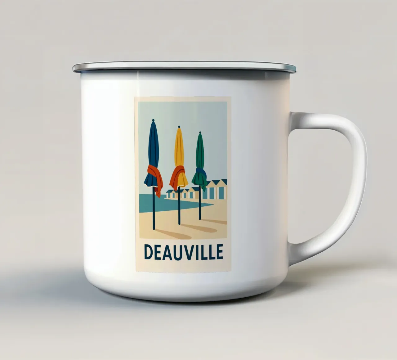 Deauville a colori tazza in smalto da JETLAG | affiches voyage