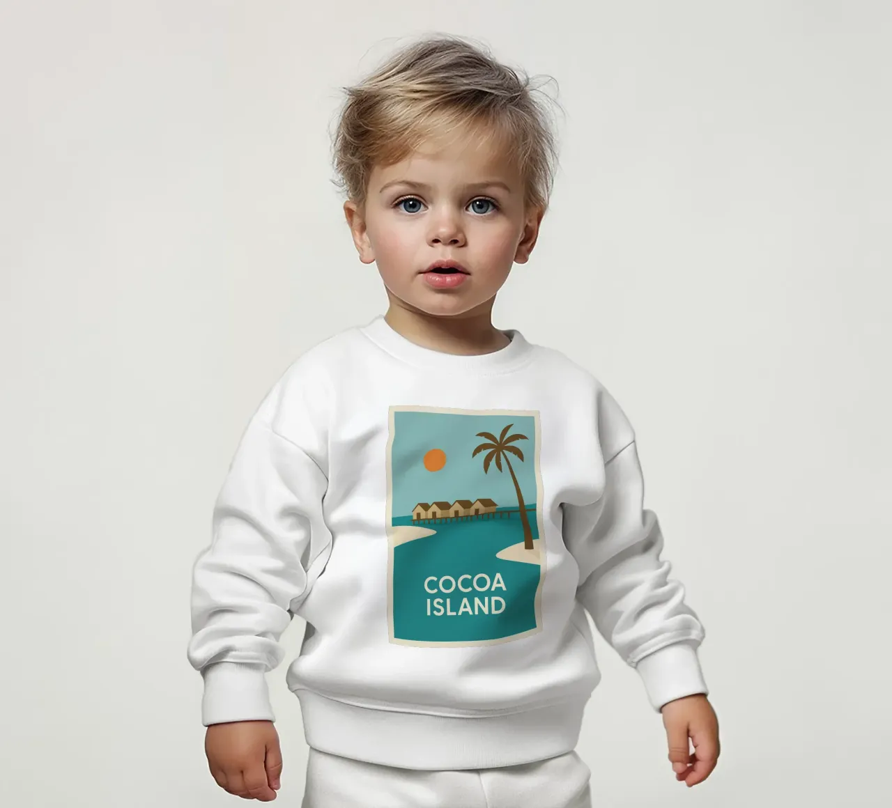 Fuga tropicale sull'isola di Cocoa felpa neonato da JETLAG | affiches voyage